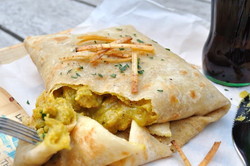 Roti (Curried Goat & Chicken)